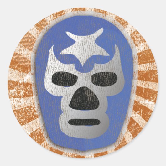 Sticker Rond Lutte mexicaine Lucha Libre (Devant)