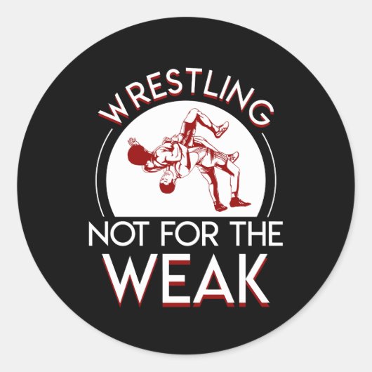Sticker Rond Lutte non pour faible conception de lutte (Devant)