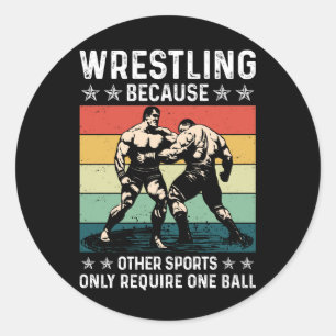 Sticker Rond Lutte parce que les autres sports nécessitent un b