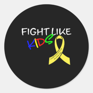 Sticker Rond Lutter comme les enfants Mois de sensibilisation a