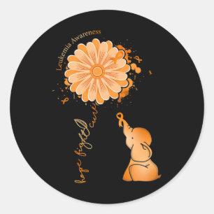 Sticker Rond Lutter contre la leucémie des éléphants de tournes