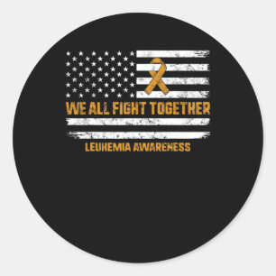 Sticker Rond Lutter contre la leucémie Sensibilisation Orange R