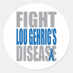 Sticker Rond Lutter contre la maladie de Lou Gehrig