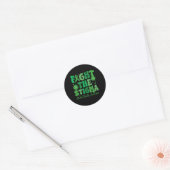 Sticker Rond Lutter Contre La Stigma Leopard Sensibilisation À (Enveloppe)