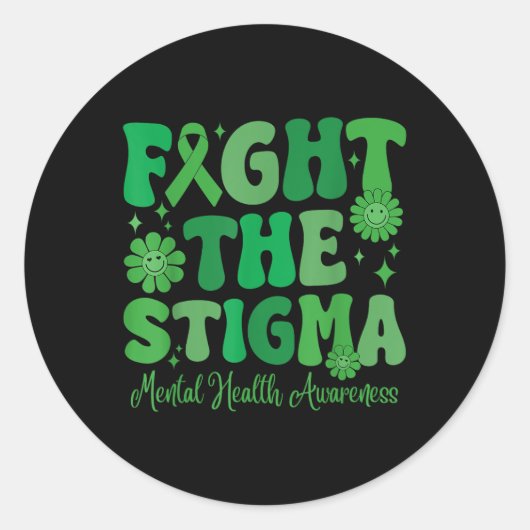 Sticker Rond Lutter Contre La Stigma Leopard Sensibilisation À (Devant)