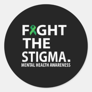 Sticker Rond Lutter Contre La Stigma Mois De Sensibilisation À