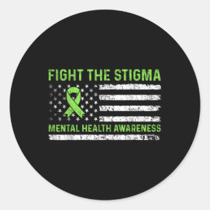 Sticker Rond Lutter Contre La Stigma Sensibilisation À La Santé