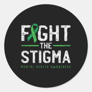 Sticker Rond Lutter Contre La Stigma Sensibilisation À La Santé