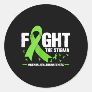 Sticker Rond Lutter Contre La Stigma Sensibilisation À La Santé