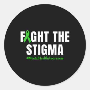 Sticker Rond Lutter contre la Stigma Tal Santé Mois Vert