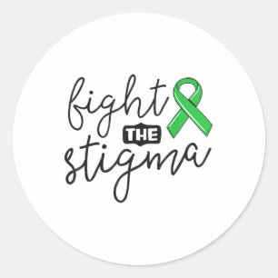 Sticker Rond Lutter Contre La Stigmatisation De La Santé Mental