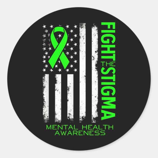 Sticker Rond Lutter contre la stigmatisation et la sensibilisat (Devant)