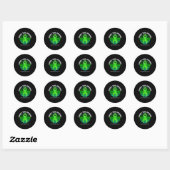 Sticker Rond Lutter contre la stigmatisation, le Ruban vert, la (Feuille)