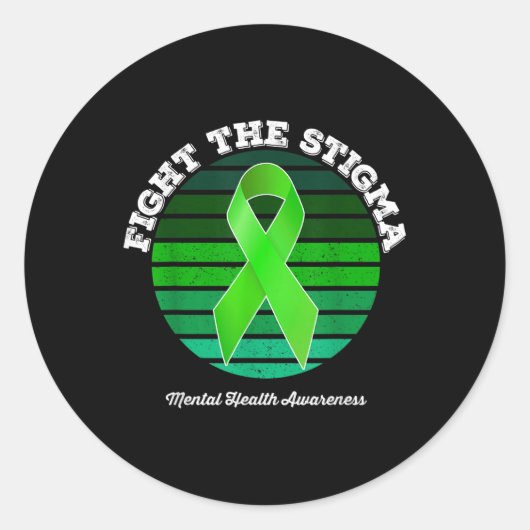 Sticker Rond Lutter contre la stigmatisation, le Ruban vert, la (Devant)
