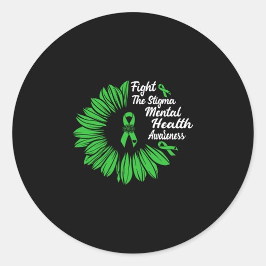 Sticker Rond Lutter contre la stigmatisation _ Mois de la sensi (Devant)