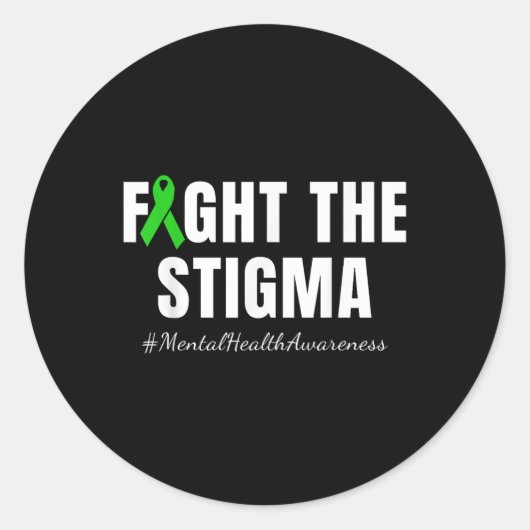 Sticker Rond Lutter contre la stigmatisation _ Mois de sensibil (Devant)
