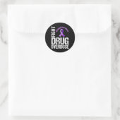 Sticker Rond Lutter contre la surdose de drogue Sensibilisation (Sac)