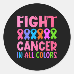 Sticker Rond Lutter contre le cancer dans toutes les couleurs R