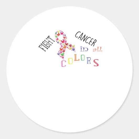 Sticker Rond Lutter contre le cancer dans toutes les couleurs S (Devant)