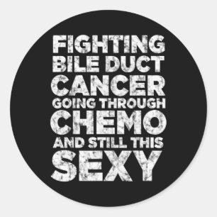 Sticker Rond Lutter Contre Le Cancer De La Bile Duct À Travers