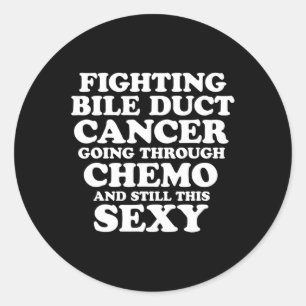 Sticker Rond Lutter Contre Le Cancer De La Bile Duct À Travers