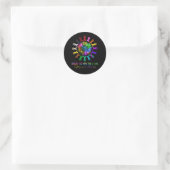 Sticker Rond Lutter Contre Le Cancer De Toutes Les Couleurs Le  (Sac)