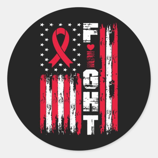 Sticker Rond Lutter contre le cancer du sang Sensibilisation Pa (Devant)