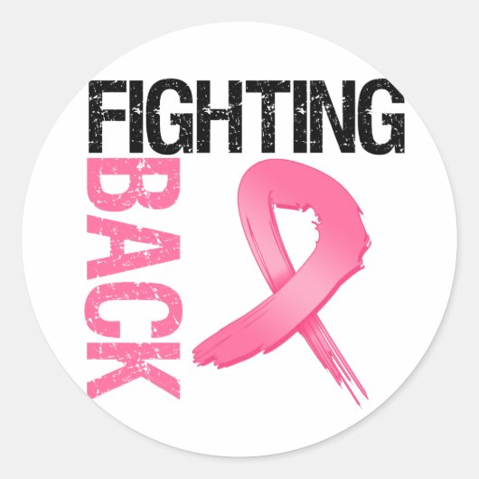 Sticker Rond Lutter contre le cancer du sein (Devant)