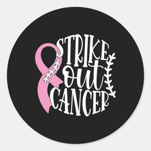 Sticker Rond Lutter contre le cancer du sein Campagne de sensib (Devant)
