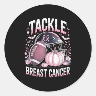 Sticker Rond Lutter contre le cancer du sein Football Cancer du