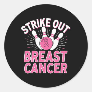 Sticker Rond Lutter contre le cancer du sein - Sensibilisation