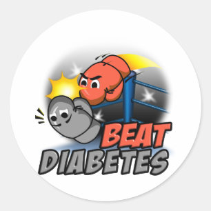 Sticker Rond Lutter contre le diabète