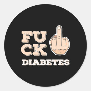 Sticker Rond Lutter contre le diabète - Lutter contre le guerri