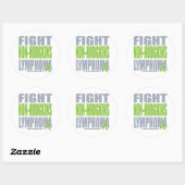 Sticker Rond Lutter contre le lymphome non hodgkins (Feuille)