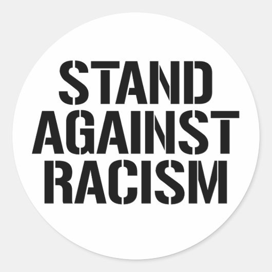 Sticker Rond Lutter contre le racisme (Devant)