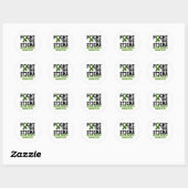 Sticker Rond Lutter contre le Ruban vert de la Stigmatisation L (Feuille)