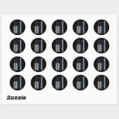 Sticker Rond Lutter contre le semicolon Drapeau Sensibilisation (Feuille)