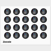 Sticker Rond Lutter contre le suicide Sensibilisation Drapeau a (Feuille)