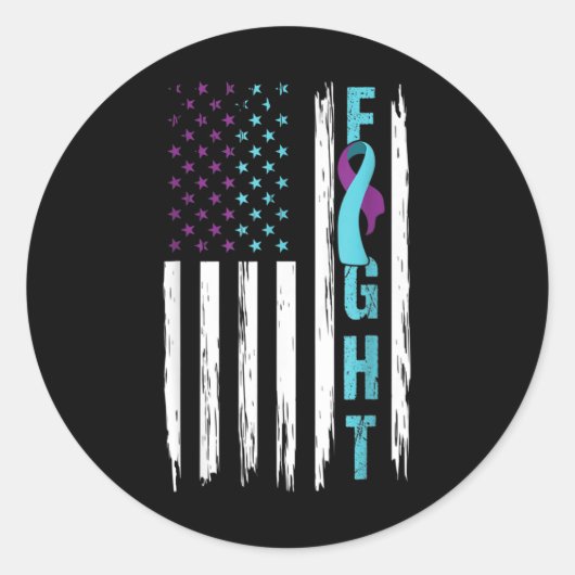 Sticker Rond Lutter Contre Le Suicide Sensibilisation Et Préven (Devant)