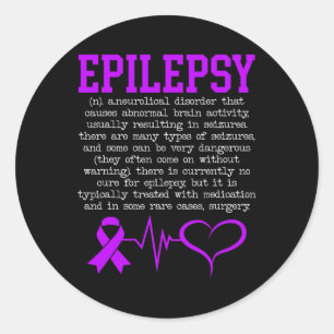Sticker Rond Lutter contre l'épilepsie Épileptique Mois de sens