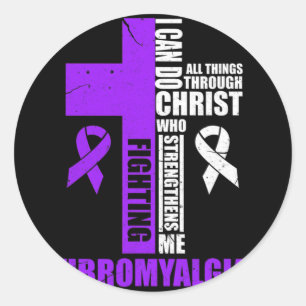 Sticker Rond Lutter contre les fibro chasseurs chrétiens déçus