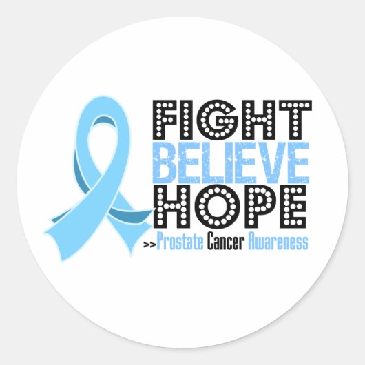 Sticker Rond Lutter contre l'espoir - Cancer de la prostate (Devant)