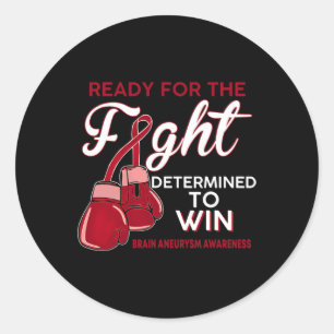 Sticker Rond Lutter contre l'neurysme cérébral Sensibilisation 