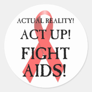 Sticker Rond Luttez contre le SIDA !