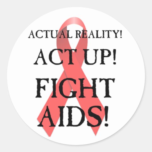 Sticker Rond Luttez contre le SIDA ! (Devant)