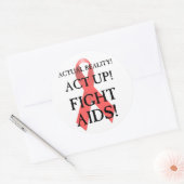 Sticker Rond Luttez contre le SIDA ! (Enveloppe)