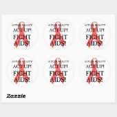 Sticker Rond Luttez contre le SIDA ! (Feuille)