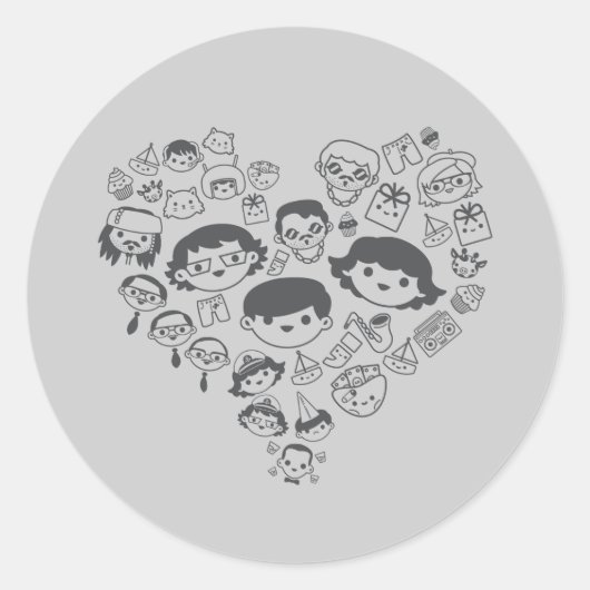 Sticker Rond Luv (Devant)