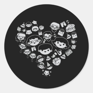 Sticker Rond Luv 2