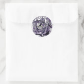 Sticker Rond Luv Cat, conception de chat personnalisée (Sac)